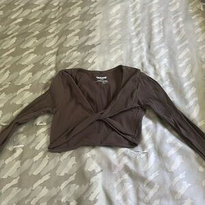 Garage Long Sleeve Crop Top